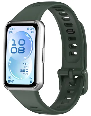 Produktbild von Armband für Huawei Band 11 / 11 Pro, Bizon Strap Watch Silicone, Dunkelgrün