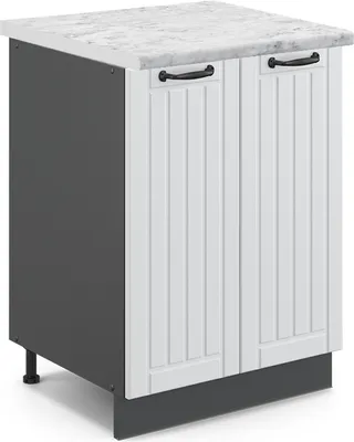 Produktbild von Küchenunterschrank Vicco Fame-Line Weiß Landhaus 60 cm , AP Marmor, Model 46865