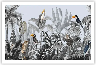 Produktbild von Poster - Poster ohne Rahmen - Dschungel Tiere Tukane - 91,5x61 cm - Wand Bild - Wanddeko - Wandbilder - Kunstposter - Wandposter - Bilder - Kunstdruck - Wanddekoration - Wandbild - P2XAA91x61-4662