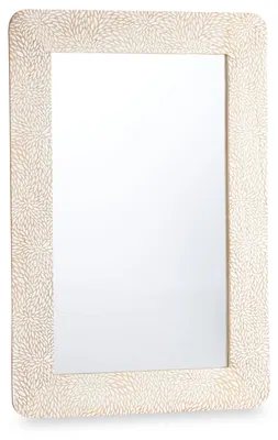 Immagine prodotto di Specchio da parete LINES&CURVES con cornice in legno di mango, 60 x 90 cm