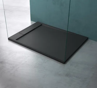 Produktbild von Mai & Mai Duschwanne Duschtasse aus Mineralguss BxTxH: 90x140x4cm Mineralgusswanne Anthrazit Matt Geoma04