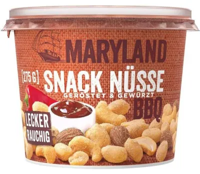 Produktbild von MARYLAND Snack, Snack mixes, Mandel, Cashew, Erdnuss, 275 g, Mandel, Cashewnuss, Erdnüsse, 1 Stück(e)