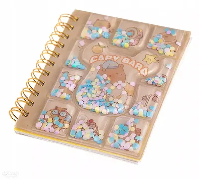 Image de Carnet à spirale avec de l'eau et des confettis Kapibara