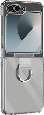 Produktbild von Avizar, Harte Hülle mit Ring-Halterung Samsung Galaxy Z Flip6, dünn und leicht, Transparent