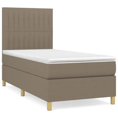 Produktbild von vidaXL Boxspringbett mit Matratze Taupe 90x200 cm Stoff