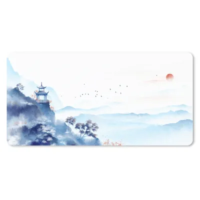 Produktbild von MuchoWow® Schreibtischunterlage Malerei - Ölfarbe - Natur 80x40 cm - XXL Mauspad - Gaming Mauspad