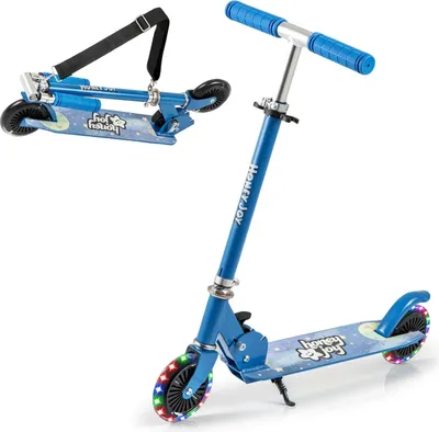 Produktbild von KOMFOTTEU Kinder Scooter mit LED Rädern, zusammenklappbares Roller Aluminium, Kinderroller mit 3 verstellbaren Höhen, Cityroller Tretroller bis 50kg belastbar