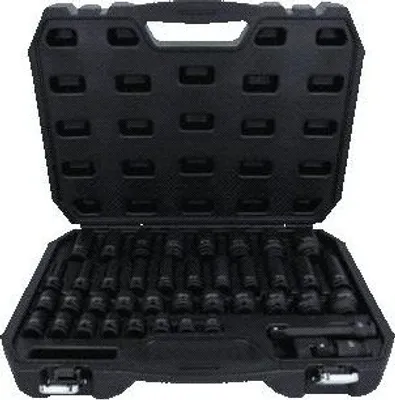 Produktbild von KS Tools 515.0065, Steckschlüssel-Satz, 1/2", 40 Kopf/Köpfe, Chrom-Molybdän-Stahl, ISO 1174, DIN 3129, ISO 2725-2, DIN 3121, 8 kg