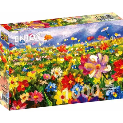Zdjęcie produktu dla Puzzle 1000 elementów Enjoy – Kolorowa łąka kwiatowa