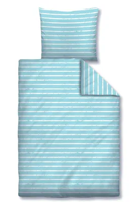 Produktbild von Biberna Bettwäsche 44744-222 Linon ciel, Größe:135x200 cm + 80x80 cm