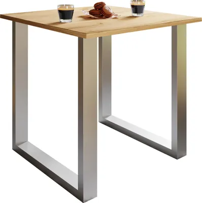 Image de Table à manger en bois premium | H. 76 x L. 80 x D. 50 cm | Table à manger de cuisine Xona U