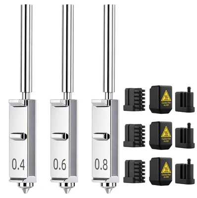 3er-Set Düsen 0,4/0,6/0,8 mm gehärteter Stahl für Kobra S1 Max Combo