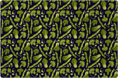 Produktbild von Küchenmatte 80x120 cm Vinylmatte Bodenmatte Dekoration - Grünes Gemüse