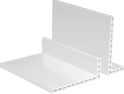 Produktbild von HEXIM Hohlkammer Winkelleisten weiß - PVC Kunststoffwinkel in vielen verschiedenen Maßen & Kantenhöhe - 2 Meter HJ 8607 (50x7, Aufnahmeprofil 6-7mm)