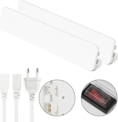 Produktbild von ISOISL 2 Infrarot-Heizpaneele je 50 W, IP44, mit Verbindungskabel, Weiß