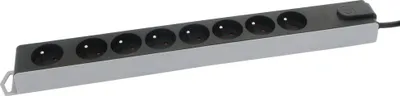 Image de Multiprise 8 Blocs 3m Avec Parafoudre + Interrupteur Noire