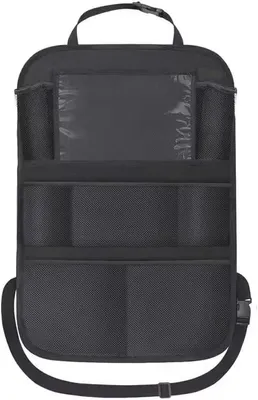 Produktbild von Auto-Organizer - mit Tablet-Tasche - Organizer Autotasche - Auto-Organizer für Kinder - 60x40cm - mit 8 Taschen - Schwarz