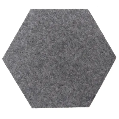 Zdjęcie produktu dla Heksagon filcowo-korkowy 15x17 cm panel dekoracyjny jasnoszary