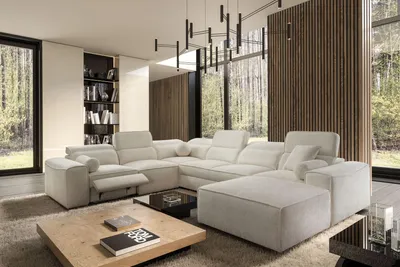 Produktbild von XXL Sofa Premium Eckcouch VITO VIII MIX mit Fußstütze Creme Links/Rechts