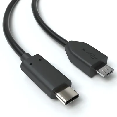Produktbild von USB-C 2.0 Adapterkabel, Micro-B, schwarz, 1m