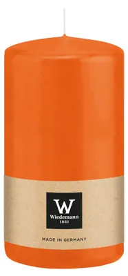 Produktbild von Zylinderkerze/Stumpenkerze - orange - 13 x 7 cm - 52 Brennstunden