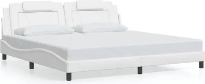Obrázek produktu pro Rám postele "Viana" bez matrace bílý 200x200 cm Imitace kůže