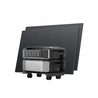 Produktbild von EcoFlow DELTA Pro Ultra tragbare Powerstation 6 144 Wh mit 2× 400W Solarpanel, 6 900 W AC-Ausgang, erweiterbar auf 30 kWh, LFP-Batterie, App-Steuerung