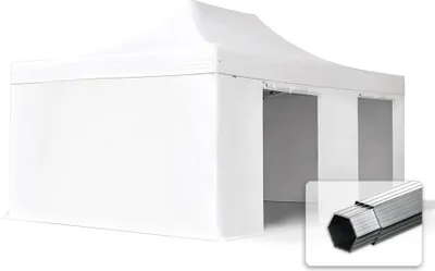 Obrázek produktu pro Nůžkový stan 4x6 m, hliník, vč. 4 bočnic bílá