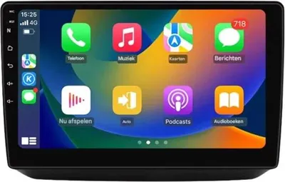 Zdjęcie produktu dla Radio samochodowe z Bluetooth i CarPlay do Skody Fabii II (2007-2014) – kompatybilne z Apple i Android – stereo – system nawigacyjny – QLED 1280×720