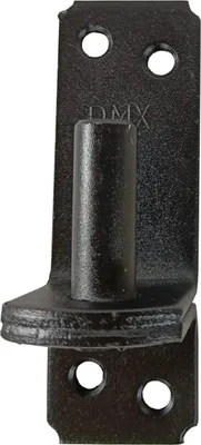 Produktbild von BOOGARDI Kloben auf Platte schwarz · 11x104x4mm mit 13mm Dorn · Torband Anschraubband Türband