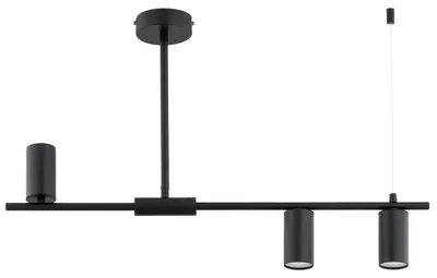 Immagine prodotto di Lampada a sospensione URANOS nera 3xGU10x10W in metallo, dimensioni: 48x74x10 cm, IP20, Alfa