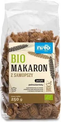 Zdjęcie produktu dla MAKARON (Z SAMOPSZY) JEŻYKI PEŁNOZIARNISTY250 g - NIRO