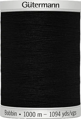 Produktbild von Gütermann Bobbin Untergarn, 1000 m 1005 Schwarz