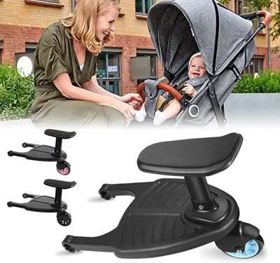 Image de Plateforme pour poussette - Loopplank pour enfant - Voyage avec enfants - Avec siège amovible - 47,6 x 28,8 x 12,5 cm