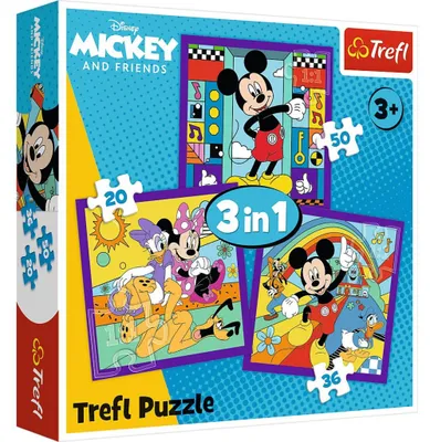 Produktbild von TREFL 3 in 1 Puzzle – Micky Maus