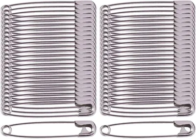Imagen del producto de Alfileres niquelados, 45 mm, paquete de 50 unidades, para costura