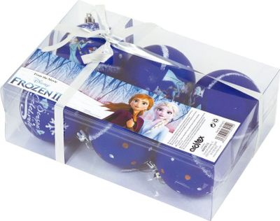 Arditex WD13415 Packung mit 6 Bällen Weihnachtsbaum Durchmesser 8 cm. von Disney-Frozen II