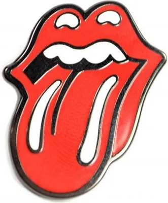 Image de The Rolling Stones - Badge "Hot Lips", émail BS3163 (taille unique) (Rouge/Blanc)