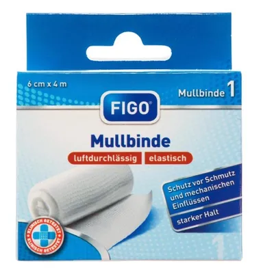 Produktbild von ```  / Figo Fixierbandage 6cm x 4m - Elastischer Verband zur sicheren Fixierung  / ```