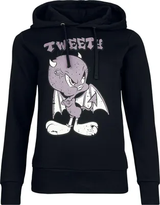 Produktbild von Looney Tunes Kapuzenpullover Damen Tweety schwarz L