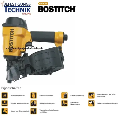 Immagine prodotto di Chiodatrice Bostitch per chiodi adesivi N58C-1-E 25-55 mm per chiodi adesivi a 16° Chiodi a bobina