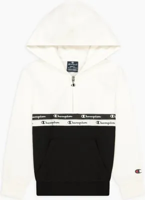 Produktbild von CHAMPION Hooded Half Zip Sweatshirt WW001 WHT/NBK L