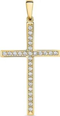 Produktbild von Kreuzanhänger von JEWLIX aus 9-karätigem Gold mit Zirkonia