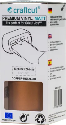 Produktbild von craftcut® Premium Plotterfolie matt 27 COPPER-METALLIC 13,9 x 244 cm