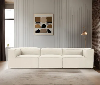 Immagine prodotto di Hanah Home, Fora 3 - Ecru, Divano a 3 piazze, 100% Hainbuche, Ecru, 297 x 105 x 66 cm