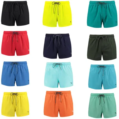 Produktbild von PUMA Herren Badehose Badeshorts Logo Short Length Swim Shorts, Farbe:Red, Bekleidungsgröße:M
