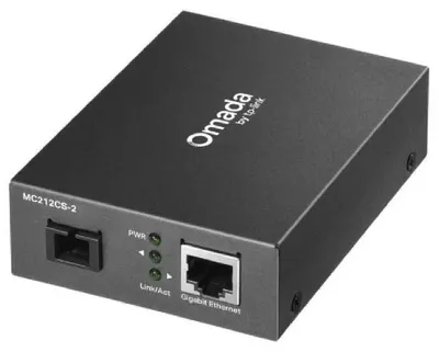 Produktbild von TP-Link Omada MC212CS-2 Netzwerk Medienkonverter 1000 Mbit/s 1550 nm Einzelmodus Schwarz