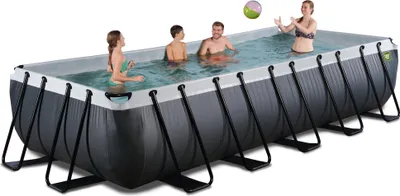 Zdjęcie produktu dla EXIT Black Leather Basen Stelażowy 540x250x100cm, Basen Naziemny, Czarny