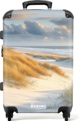 Produktbild von NoBoringSuitcases.com® Großer Koffer - Dünen mit Strandhafer - Kombinationsschloss TSA - Hartschalen Trolley 4 Rollen - 72 liter - Reisekoffer - 66 cmKoffer Mittelgroß 67x43x25 cm, 72L,
