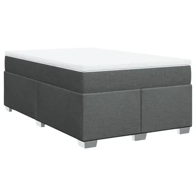 Produktbild von Boxspringbett mit Matratze Dunkelgrau 120x190 cm Stoff